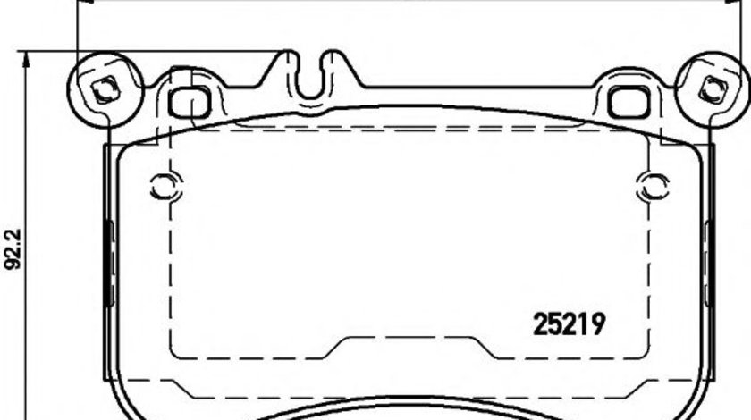 Set placute frana,frana disc MERCEDES E-CLASS (W212) (2009 - 2016) TEXTAR 2521902 piesa NOUA