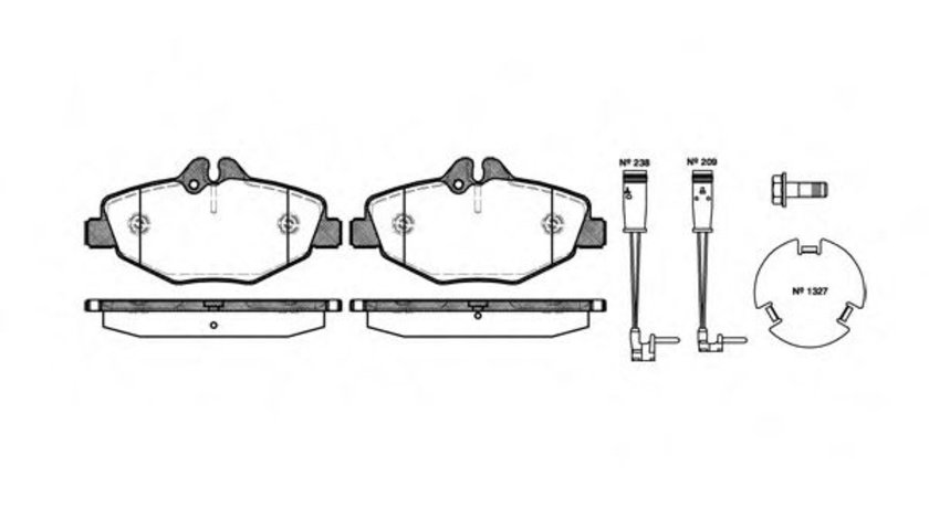 Set placute frana,frana disc MERCEDES E-CLASS (W211) (2002 - 2009) REMSA 0990.02 piesa NOUA