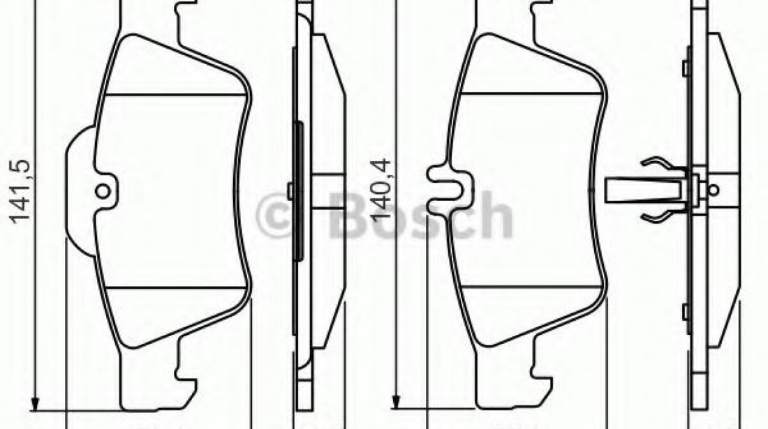 Set placute frana,frana disc MERCEDES E-CLASS (W211) (2002 - 2009) BOSCH 0 986 495 248 piesa NOUA