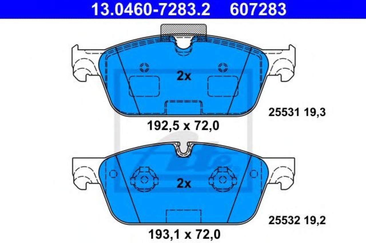 Set placute frana,frana disc MERCEDES GL-CLASS (X166) (2012 - 2016) ATE 13.0460-7283.2 piesa NOUA