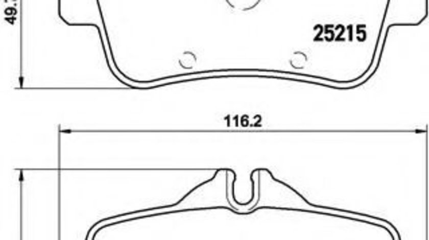 Set placute frana,frana disc MERCEDES GL-CLASS (X166) (2012 - 2016) BREMBO P 50 101 piesa NOUA