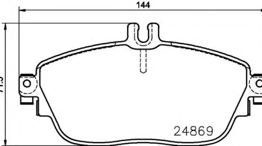 Set placute frana,frana disc MERCEDES GLA-CLASS (X156) (2013 - 2016) HELLA PAGID 8DB 355 019-721 piesa NOUA