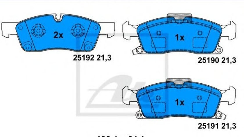 Set placute frana,frana disc MERCEDES GLE (W166) (2015 - 2016) ATE 13.0460-7282.2 piesa NOUA