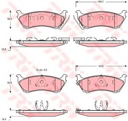 Set placute frana,frana disc MERCEDES M-CLASS (W163) (1998 - 2005) TRW GDB1379 piesa NOUA