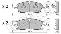 Set placute frana,frana disc MERCEDES M-CLASS (W16...