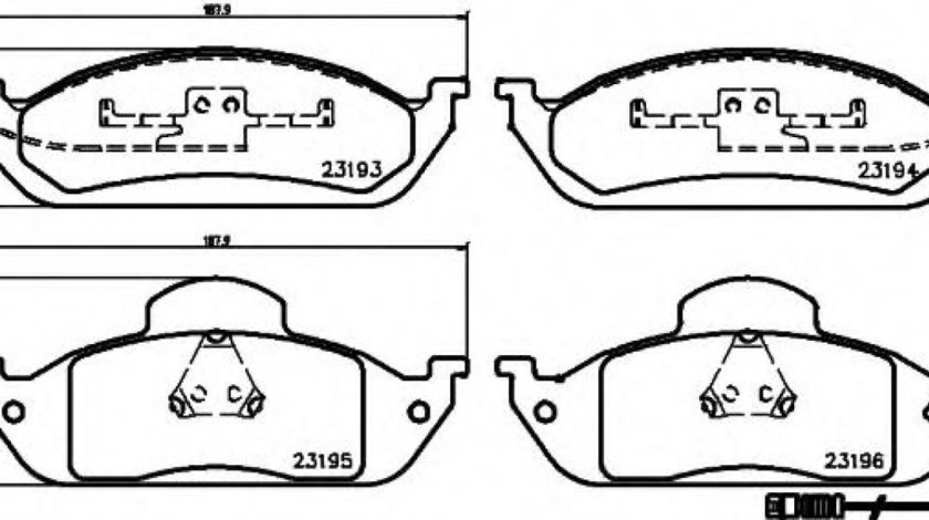 Set placute frana,frana disc MERCEDES M-CLASS (W163) (1998 - 2005) TEXTAR 2319303 piesa NOUA