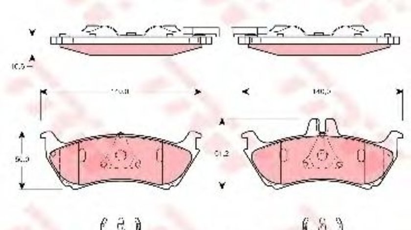 Set placute frana,frana disc MERCEDES M-CLASS (W163) (1998 - 2005) TRW GDB1456 piesa NOUA