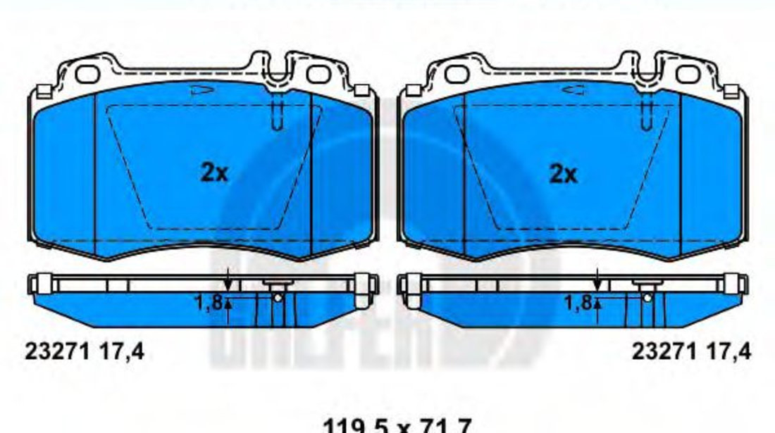 Set placute frana,frana disc MERCEDES S-CLASS (W220) (1998 - 2005) GALFER B1.G102-0574.2 piesa NOUA