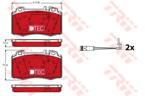 Set placute frana,frana disc MERCEDES S-CLASS Cupe (C215) (1999 - 2006) TRW GDB1543DTE piesa NOUA