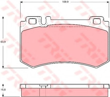 Set placute frana,frana disc MERCEDES S-CLASS (W220) (1998 - 2005) TRW GDB1544 piesa NOUA