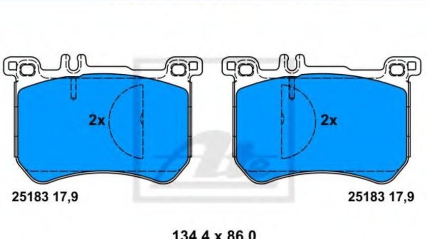 Set placute frana,frana disc MERCEDES S-CLASS (W222, V222, X222) (2013 - 2016) ATE 13.0460-4869.2 piesa NOUA