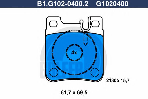 Set placute frana,frana disc MERCEDES S-CLASS (W220) (1998 - 2005) GALFER B1.G102-0400.2 piesa NOUA