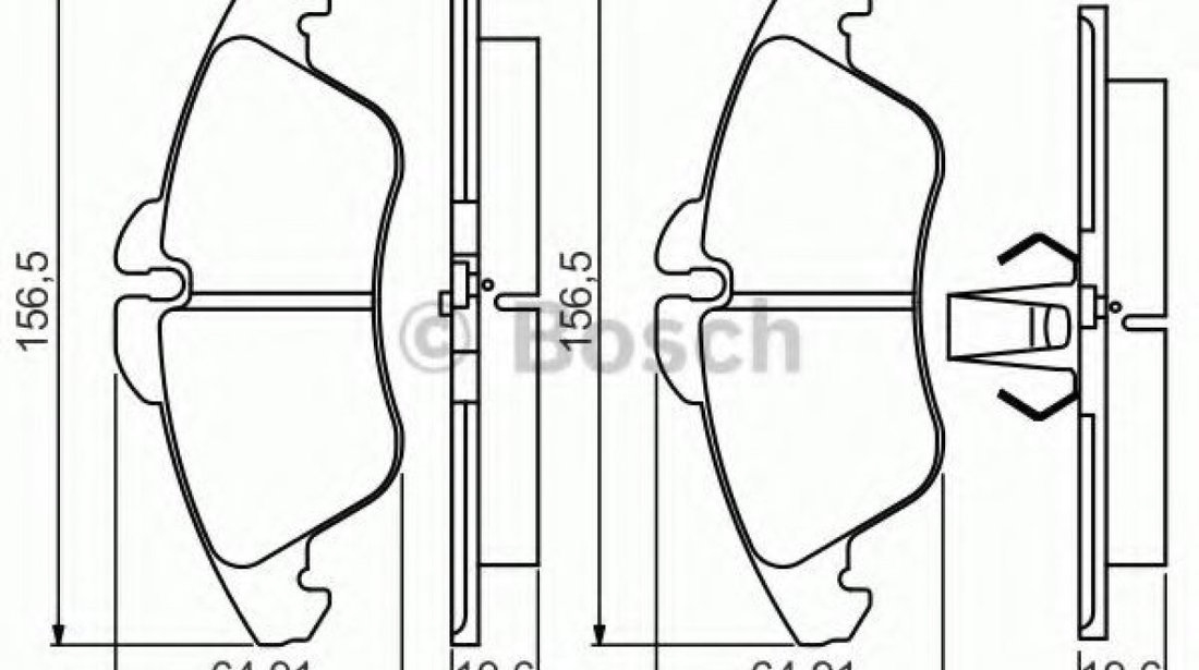 Set placute frana,frana disc MERCEDES SPRINTER 2-t platou / sasiu (901, 902) (1995 - 2006) BOSCH 0 986 495 245 piesa NOUA