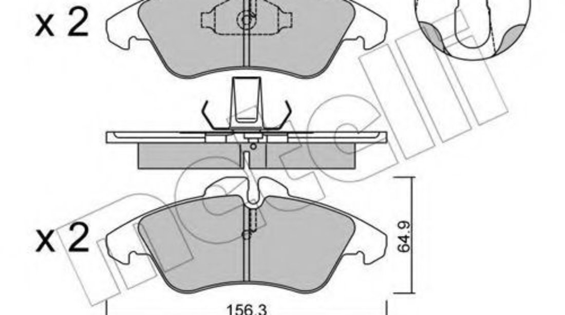 Set placute frana,frana disc MERCEDES SPRINTER 2-t caroserie (901, 902) (1995 - 2006) METELLI 22-0256-0 piesa NOUA