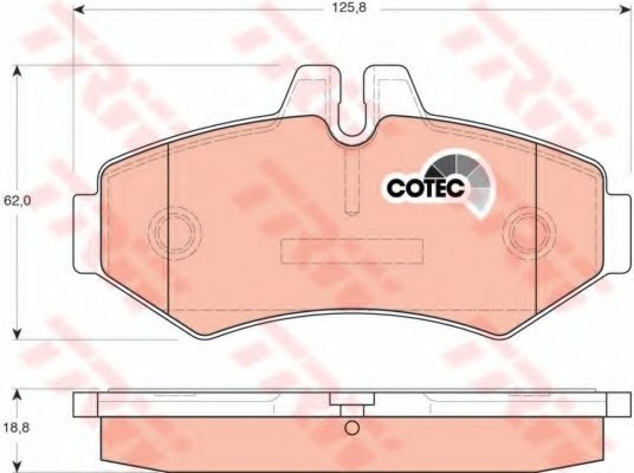 Set placute frana,frana disc MERCEDES SPRINTER 2-t caroserie (901, 902) (1995 - 2006) TRW GDB1399 piesa NOUA