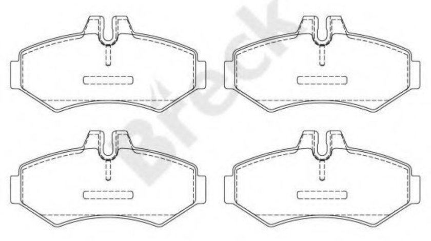 Set placute frana,frana disc MERCEDES SPRINTER 2-t bus (901, 902) (1995 - 2006) Break 23021 00 704 20 piesa NOUA