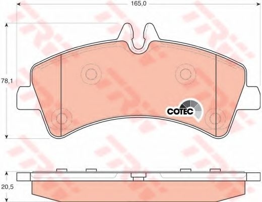 Set placute frana,frana disc MERCEDES SPRINTER 4,6-t caroserie (906) (2006 - 2016) TRW GDB1699 piesa NOUA