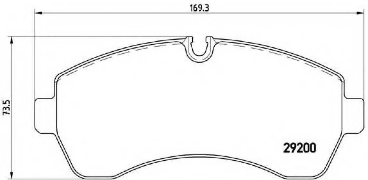 Set placute frana,frana disc MERCEDES SPRINTER 4,6-t platou / sasiu (906) (2006 - 2016) BREMBO P 50 059 piesa NOUA