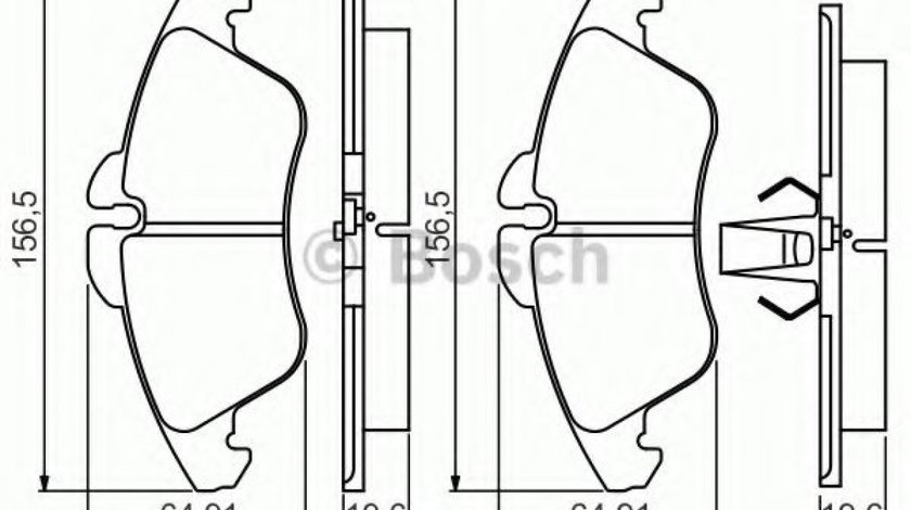 Set placute frana,frana disc MERCEDES SPRINTER autobasculanta (905) (2001 - 2016) BOSCH 0 986 495 245 piesa NOUA