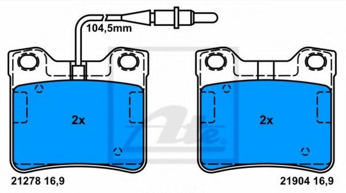 Set placute frana,frana disc MERCEDES V-CLASS (638/2) (1996 - 2003) ATE 13.0460-7085.2 piesa NOUA