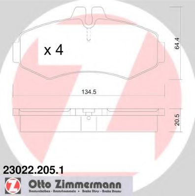 Set placute frana,frana disc MERCEDES V-CLASS (638/2) (1996 - 2003) ZIMMERMANN 23022.205.1 piesa NOUA