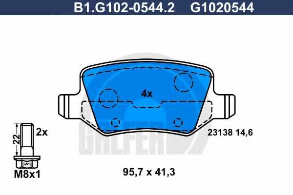 Set placute frana,frana disc MERCEDES VANEO (414) (2002 - 2005) GALFER B1.G102-0544.2 piesa NOUA