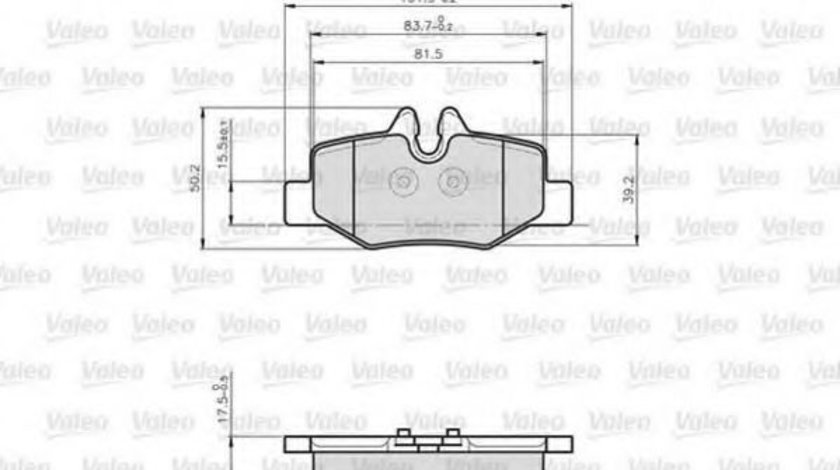 Set placute frana,frana disc MERCEDES VIANO (W639) (2003 - 2016) VALEO 872008 piesa NOUA