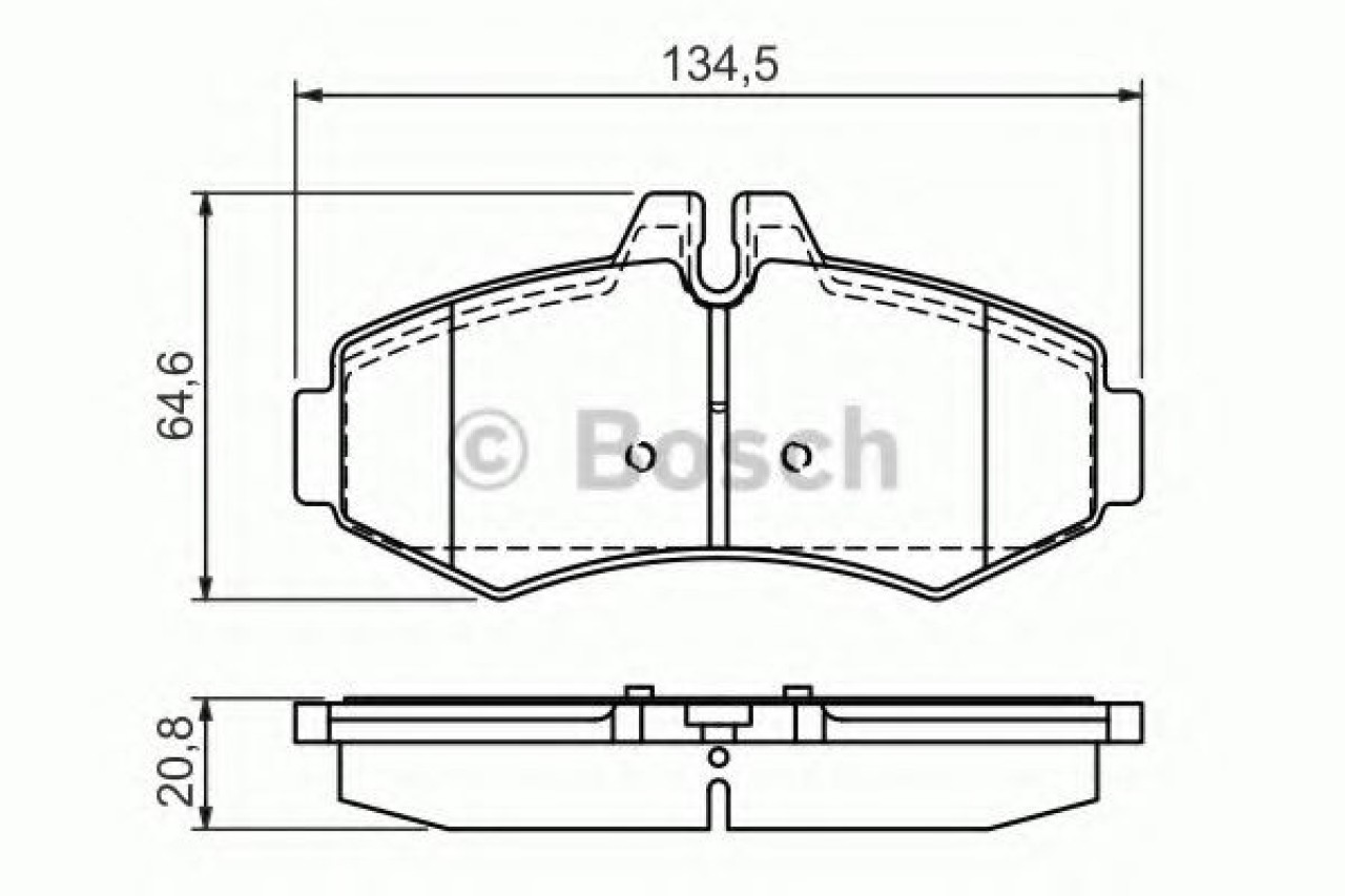 Set placute frana,frana disc MERCEDES VITO bus (638) (1996 - 2003) BOSCH 0 986 494 013 piesa NOUA