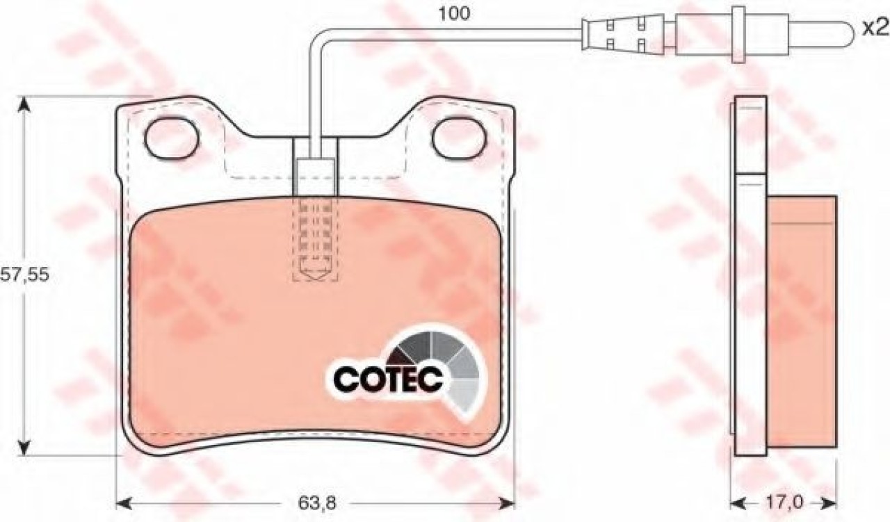 Set placute frana,frana disc MERCEDES VITO bus (638) (1996 - 2003) TRW GDB1289 piesa NOUA