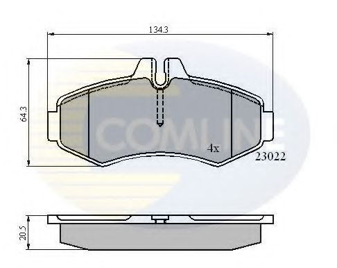 Set placute frana,frana disc MERCEDES VITO bus (638) (1996 - 2003) COMLINE CBP0480 piesa NOUA