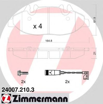 Set placute frana,frana disc MERCEDES VITO bus (W639) (2003 - 2016) ZIMMERMANN 24007.210.3 piesa NOUA