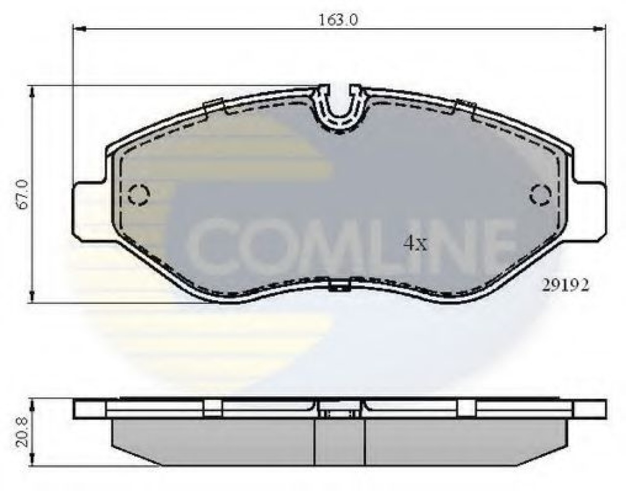 Set placute frana,frana disc MERCEDES VITO bus (W639) (2003 - 2016) COMLINE CBP01555 piesa NOUA