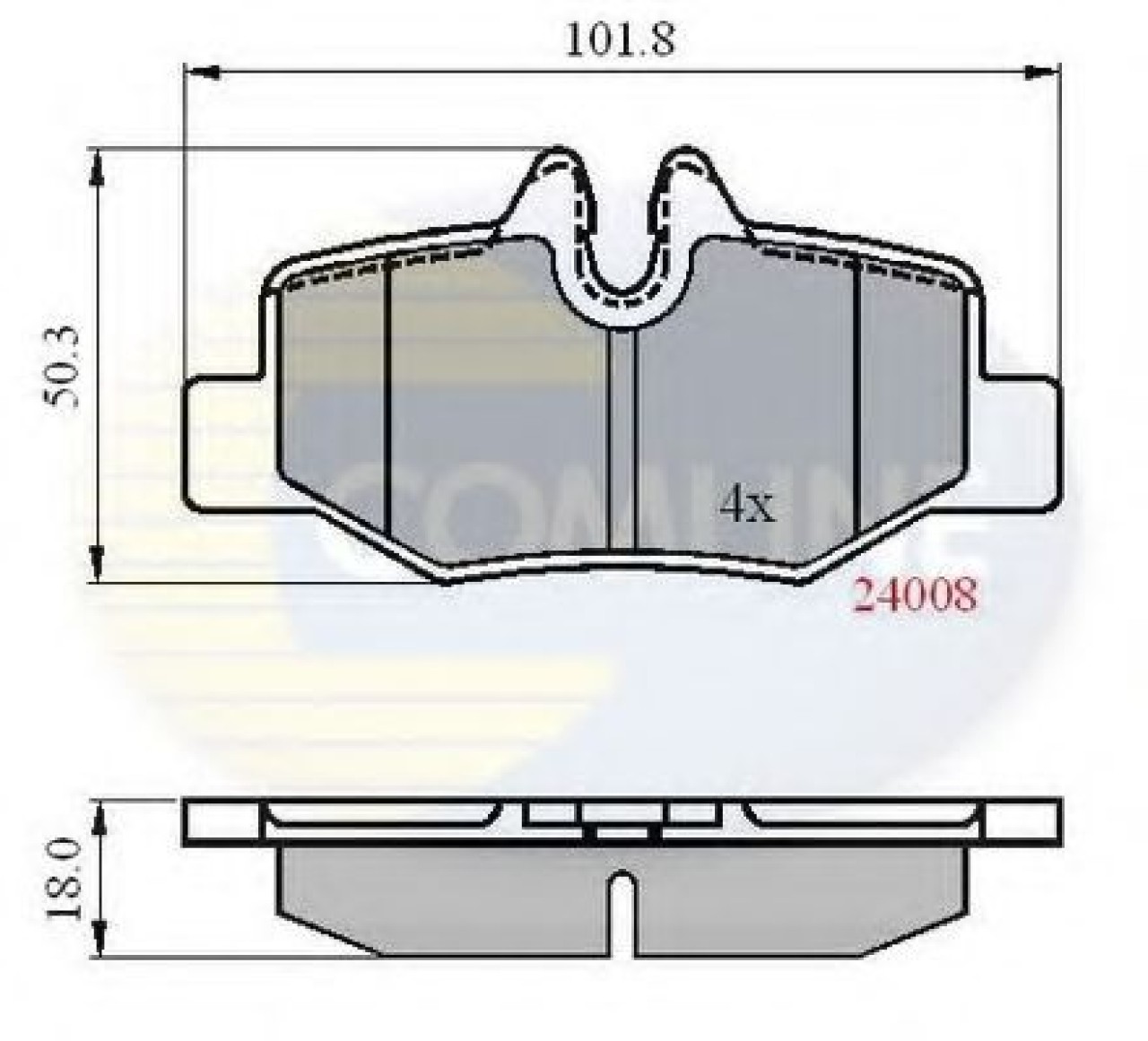 Set placute frana,frana disc MERCEDES VITO / MIXTO caroserie (W639) (2003 - 2016) COMLINE CBP01306 piesa NOUA