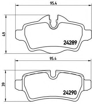 Set placute frana,frana disc MINI MINI Cabriolet (R57) (2007 - 2016) BREMBO P 06 052 piesa NOUA