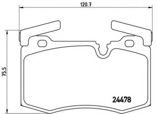 Set placute frana,frana disc MINI MINI CLUBMAN (R55) (2007 - 2015) BREMBO P 06 068 piesa NOUA