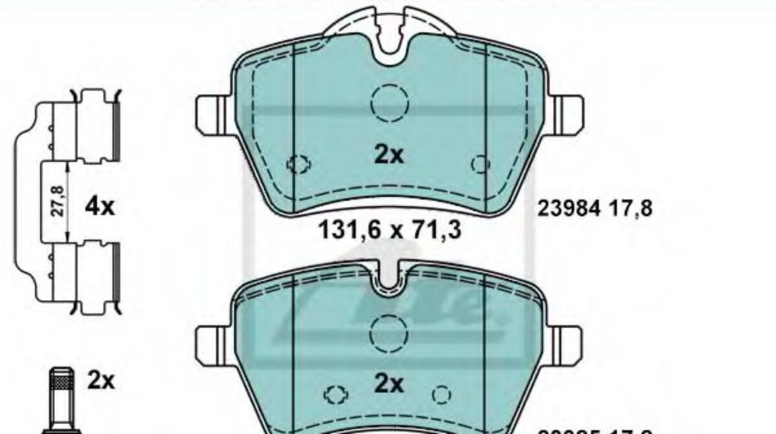 Set placute frana,frana disc MINI MINI COUNTRYMAN (R60) (2010 - 2016) ATE 13.0470-2725.2 piesa NOUA