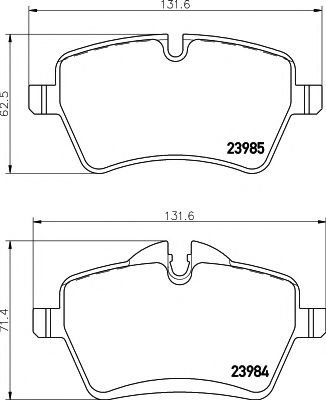 Set placute frana,frana disc MINI MINI COUNTRYMAN (R60) (2010 - 2016) TEXTAR 2398404 piesa NOUA