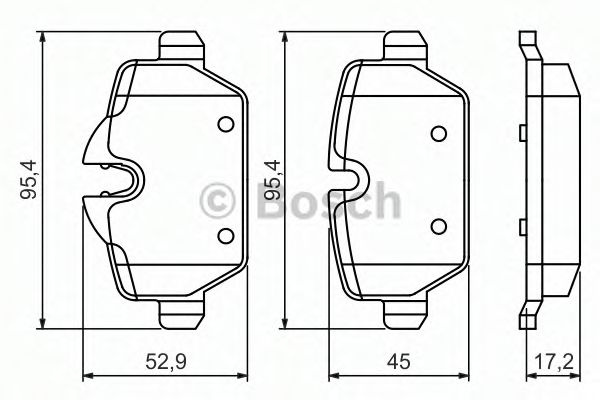 Set placute frana,frana disc MINI MINI COUNTRYMAN (R60) (2010 - 2016) BOSCH 0 986 494 461 piesa NOUA