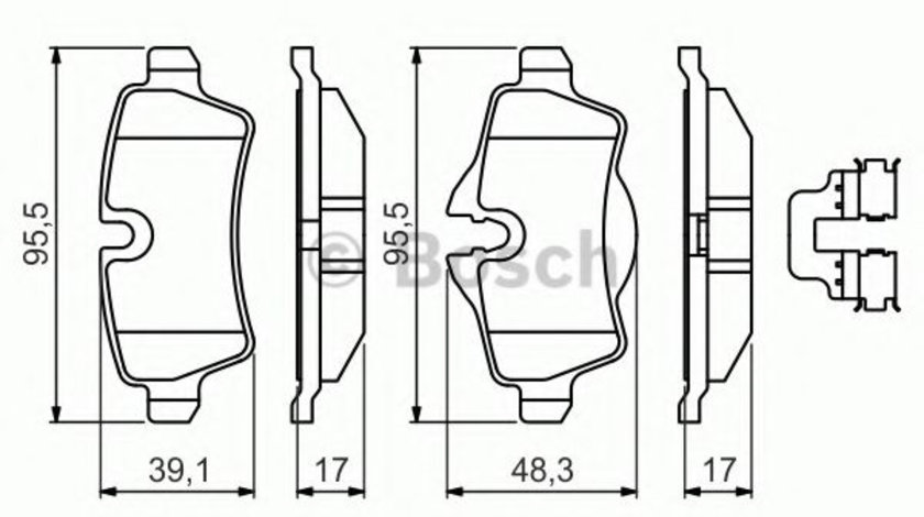 Set placute frana,frana disc MINI MINI Cupe (R58) (2011 - 2016) BOSCH 0 986 494 645 piesa NOUA