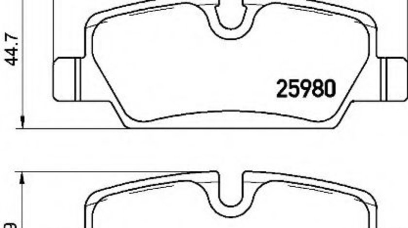 Set placute frana,frana disc MINI MINI (F56) (2013 - 2016) BREMBO P 06 090 piesa NOUA