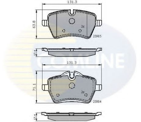 Set placute frana,frana disc MINI MINI (R56) (2006 - 2013) COMLINE CBP01673 piesa NOUA