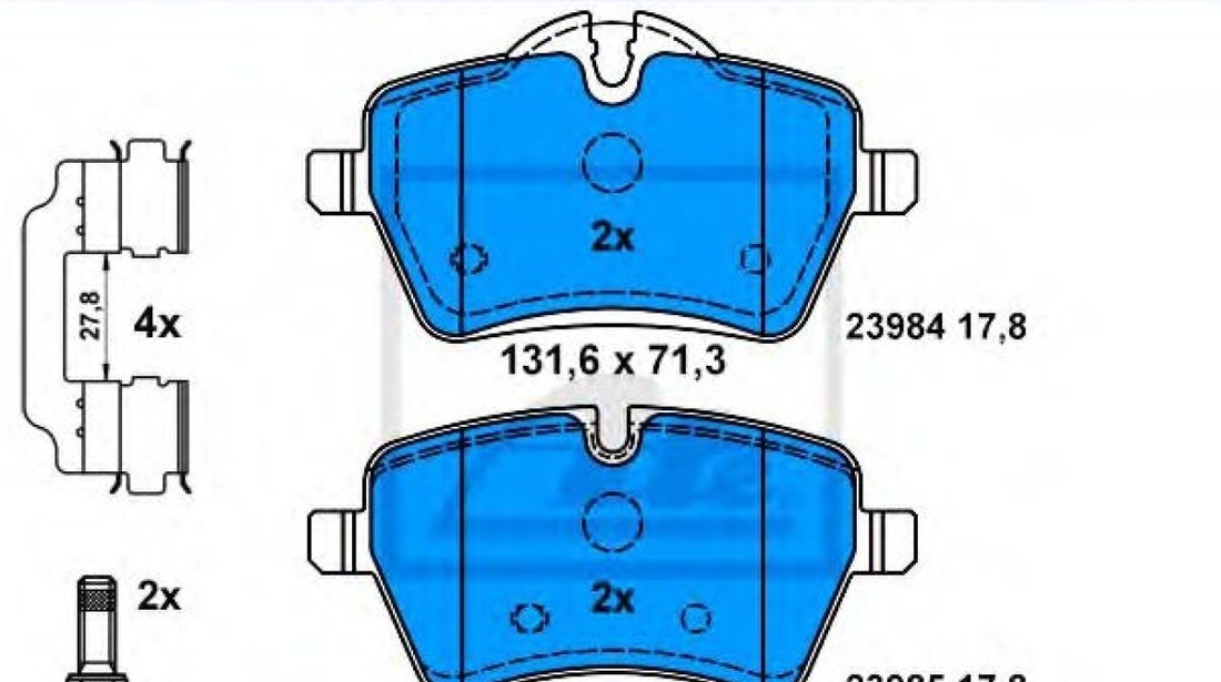 Set placute frana,frana disc MINI MINI (R56) (2006 - 2013) ATE 13.0460-2725.2 piesa NOUA