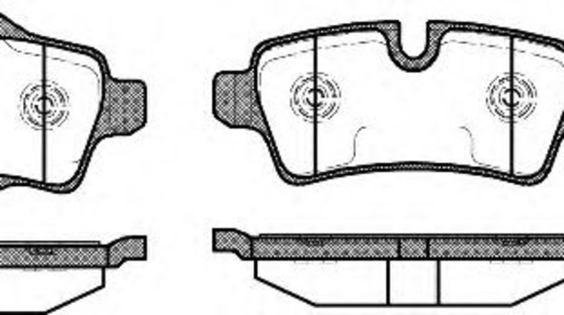 Set placute frana,frana disc MINI MINI (R56) (2006 - 2013) REMSA 1344.00 piesa NOUA