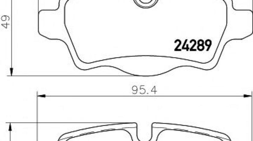 Set placute frana,frana disc MINI MINI (R56) (2006 - 2013) TEXTAR 2428901 piesa NOUA