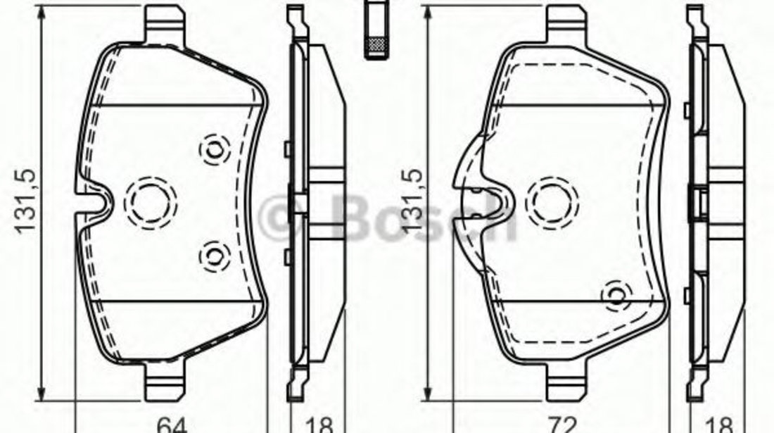 Set placute frana,frana disc MINI MINI (R56) (2006 - 2013) BOSCH 0 986 494 168 piesa NOUA