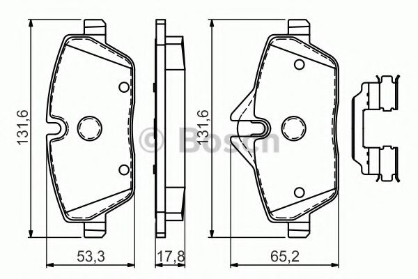 Set placute frana,frana disc MINI MINI (R56) (2006 - 2013) BOSCH 0 986 494 588 piesa NOUA