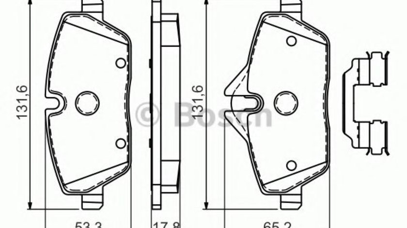 Set placute frana,frana disc MINI MINI Roadster (R59) (2012 - 2016) BOSCH 0 986 494 588 piesa NOUA