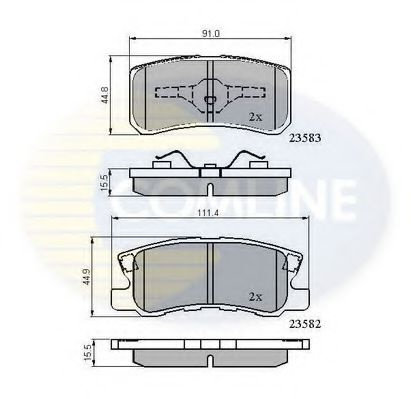 Set placute frana,frana disc MITSUBISHI ASX (GA_W) (2010 - 2016) COMLINE CBP0905 piesa NOUA