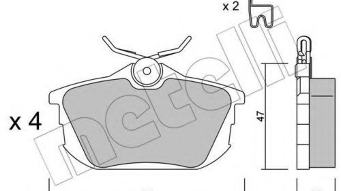 Set placute frana,frana disc MITSUBISHI CARISMA (DA) (1995 - 2006) METELLI 22-0347-0 piesa NOUA