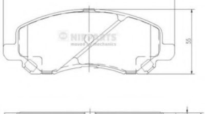 Set placute frana,frana disc MITSUBISHI GRANDIS (NA) (2003 - 2016) NIPPARTS J3605046 piesa NOUA